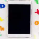 iPad with magnets behind
