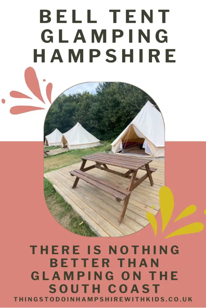 Bell Tent Glamping is the perfect glamping site for you if you are looking for somewhere completely family-friendly, with luxury safari tents, wood-burning stoves, and double beds by Laura at Things to do in Hampshire with kids.